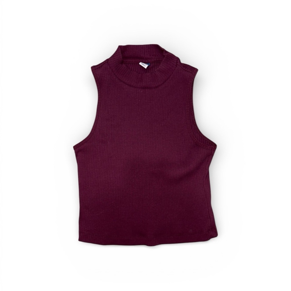 55. Old Navy Sleeveless Women Maroon Tank Top Size Small